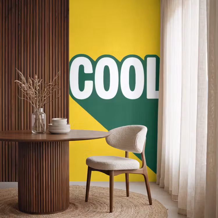 Behang - Cool - Geel - Groen — 4