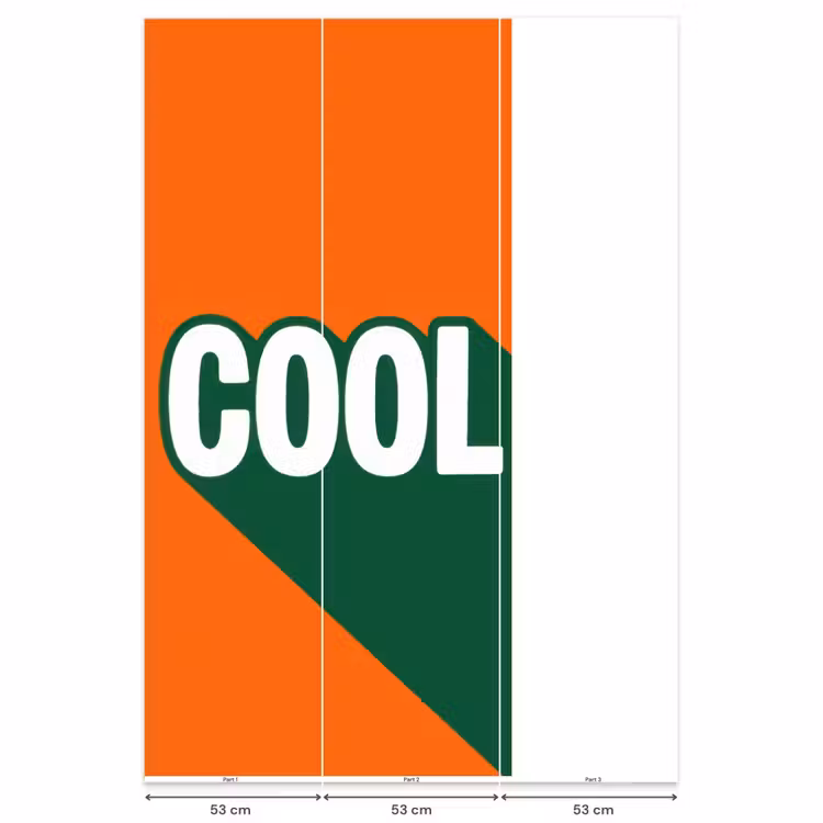Behang - Cool - Oranje - Groen — 6