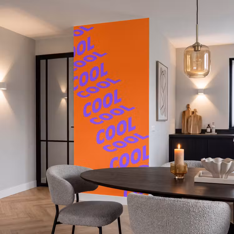 Behang - Cool - Paars - Oranje — 5