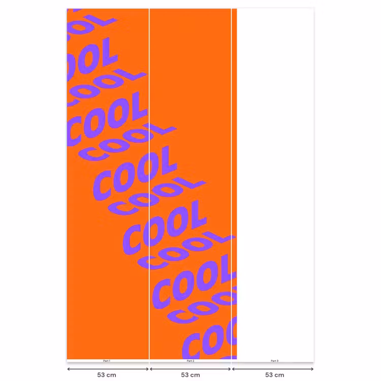 Behang - Cool - Paars - Oranje — 6