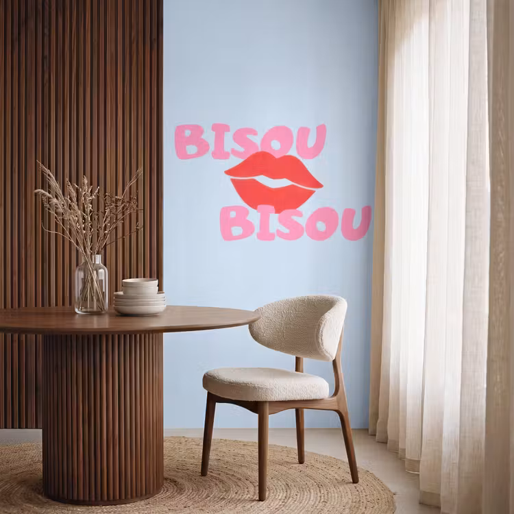 Behang - Lippen - Bisou - Blauw — 4