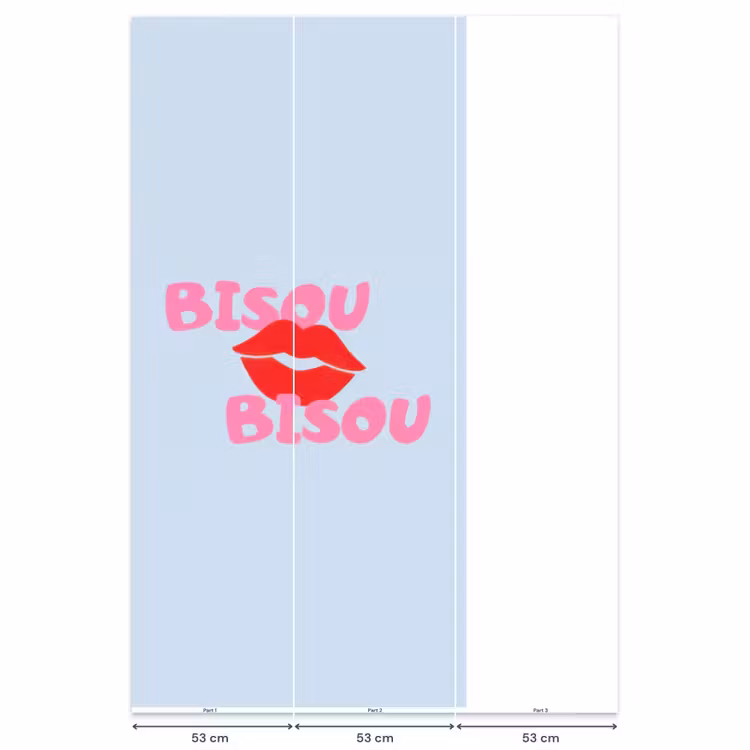 Behang - Lippen - Bisou - Blauw — 6
