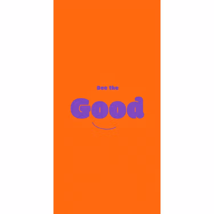 Behang - See the good - Paars - Oranje - Smiley — 2