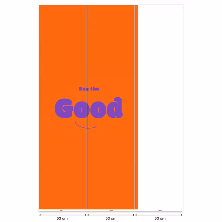 Behang - See the good - Paars - Oranje - Smiley — 6