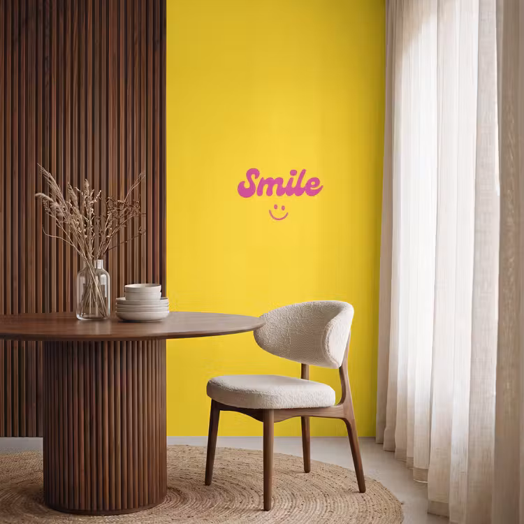 Behang - Smile - Geel - Roze — 4