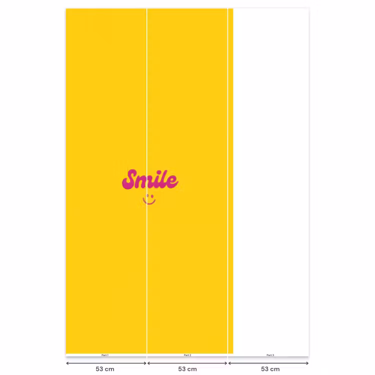 Behang - Smile - Geel - Roze — 6