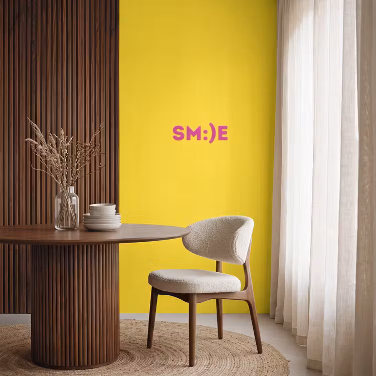 Behang - Smile - Roze - Geel — 4