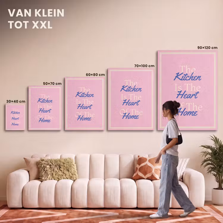 Akoestisch schilderij - Tekst - Blauw - Keuken - Kader — 7