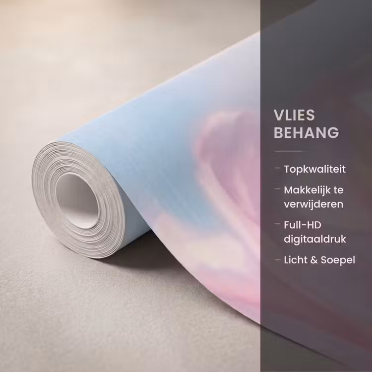 Behang - Tulpen - Veld - Lente - Roze — 3