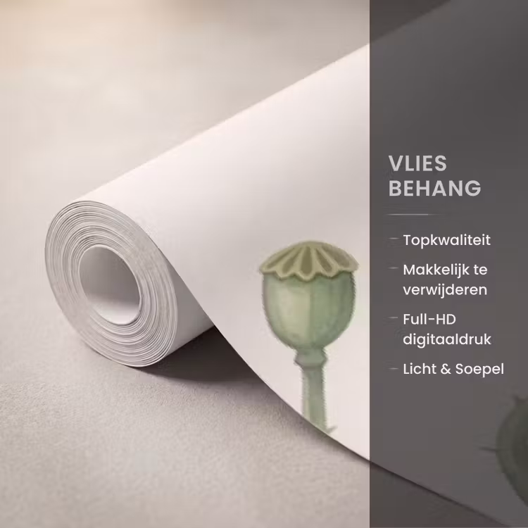Behang - Vlinders - Klaprozen - Illustratie - Kleurrijk — 3