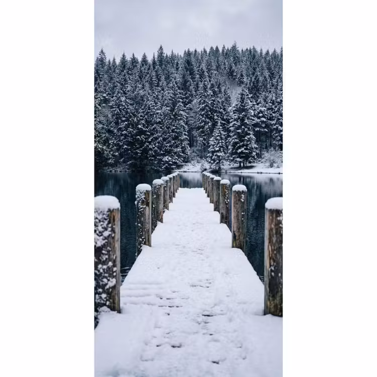 Behang - Steiger - Meer - Sneeuw - Bergen - Rustgevend — 2