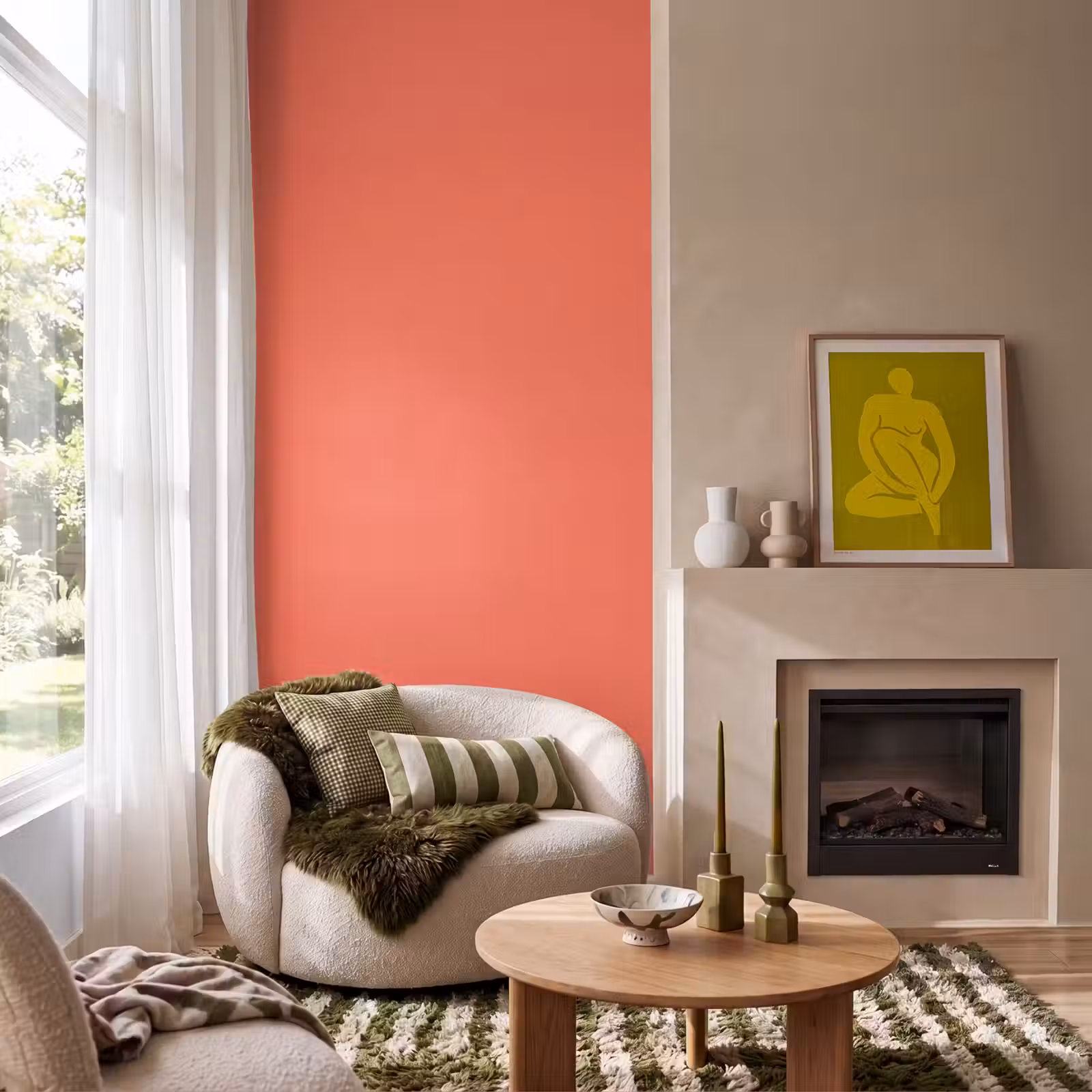 Behang - Sunset - Salmon - Oranje — 1