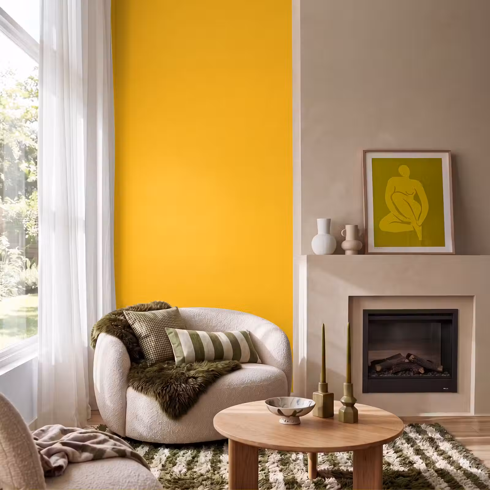 Behang - Vivid - Amber - Geel — 1