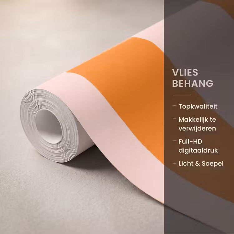 Behang - Strepen - Modern - Oranje — 3