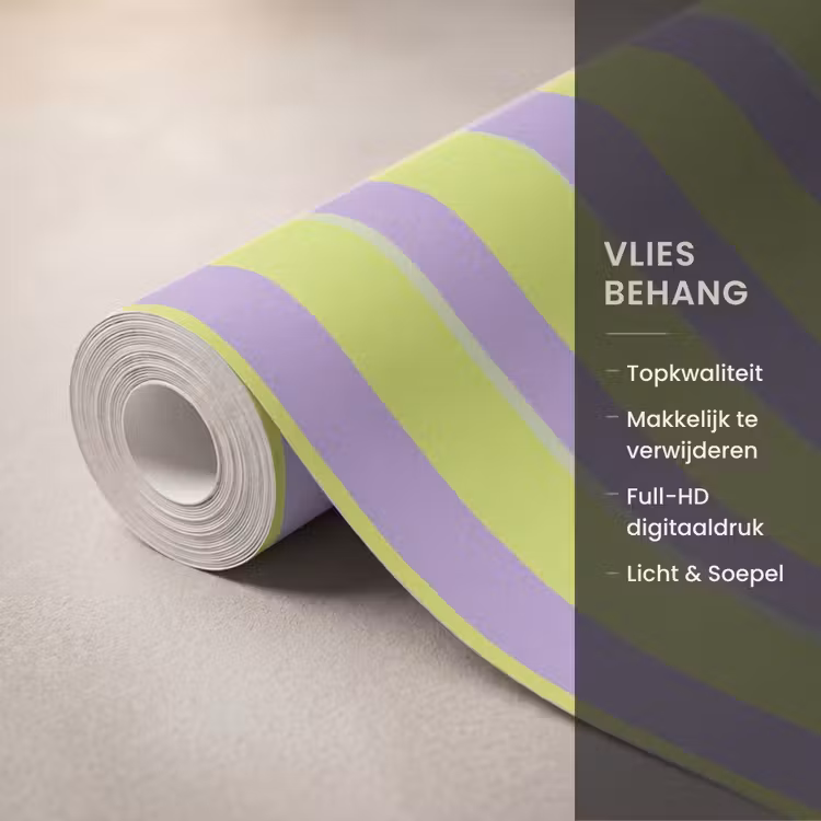 Behang - Strepen - Patroon - Groen — 3