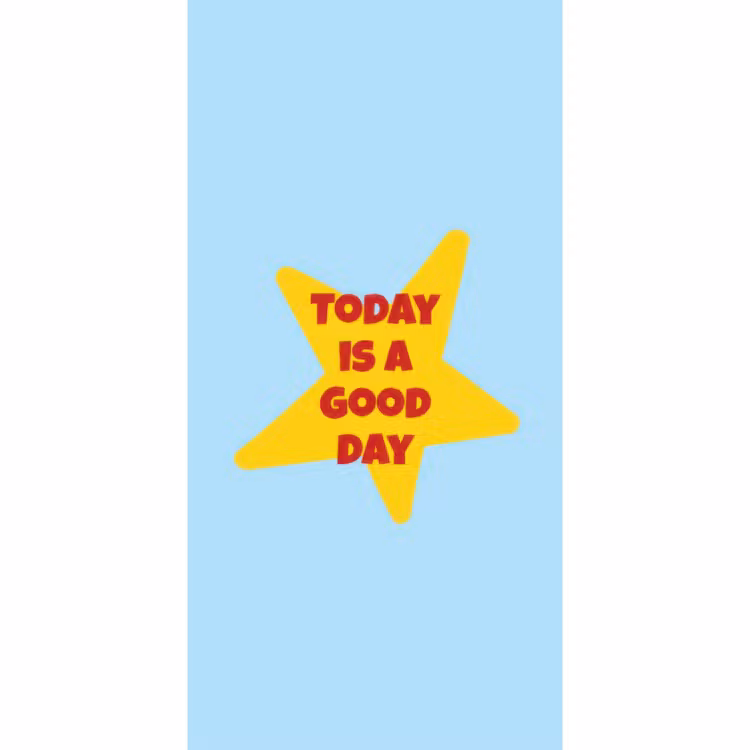 Behang - Ster - Today is a good day - Blauw — 2