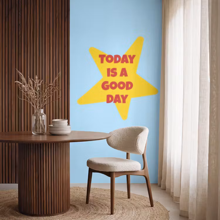Behang - Ster - Today is a good day - Blauw — 4