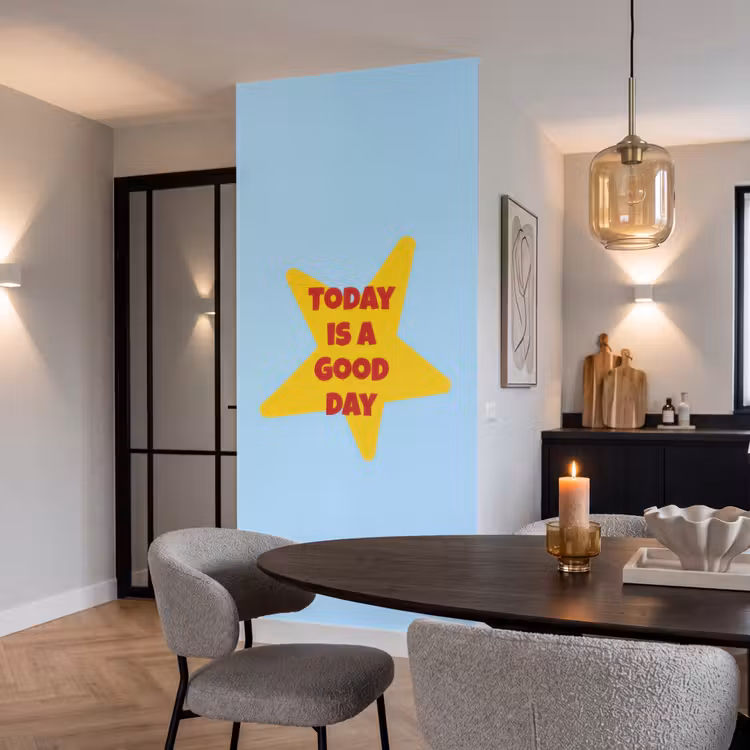 Behang - Ster - Today is a good day - Blauw — 5