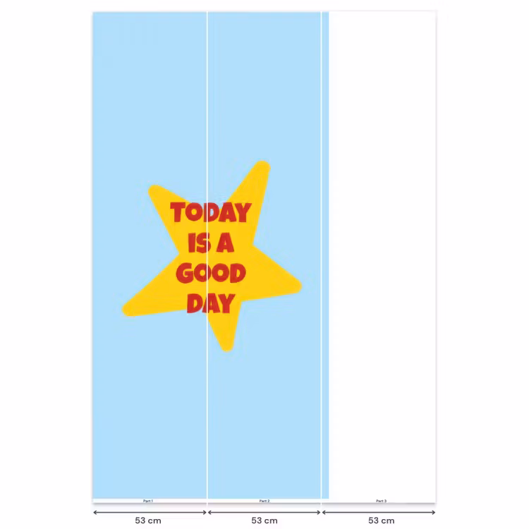 Behang - Ster - Today is a good day - Blauw — 6
