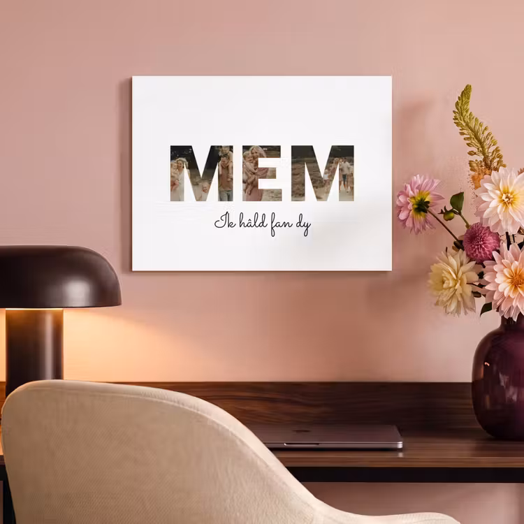 Akoestisch schilderij - Mem - Lettercollage — 6