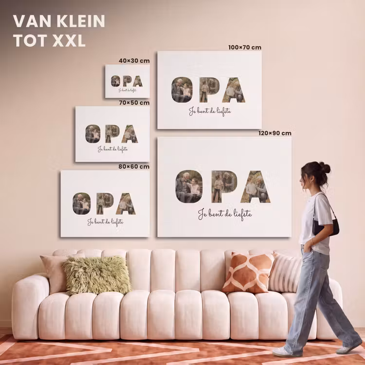 Akoestisch schilderij - Opa - Lettercollage — 7