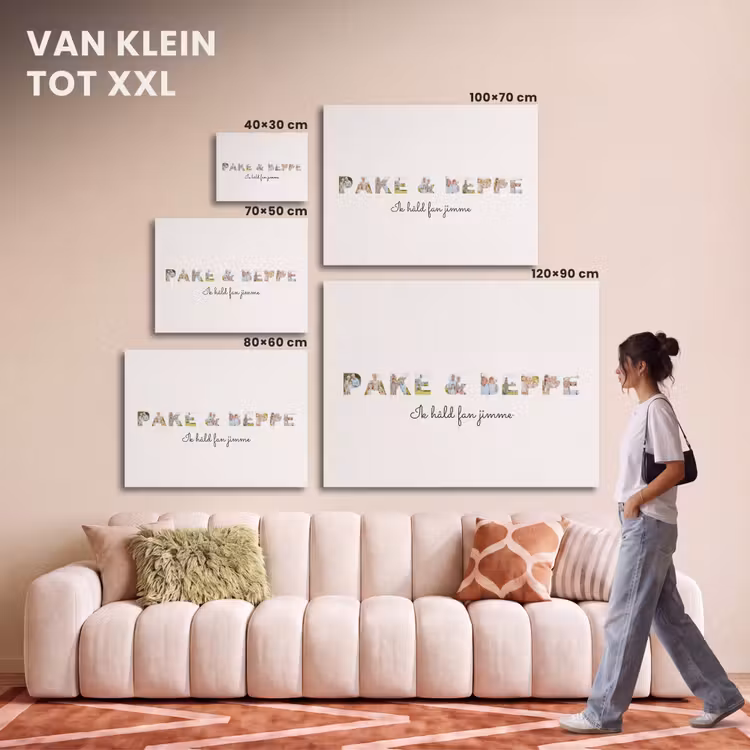 Akoestisch schilderij - Pake & Beppe - Lettercollage — 7