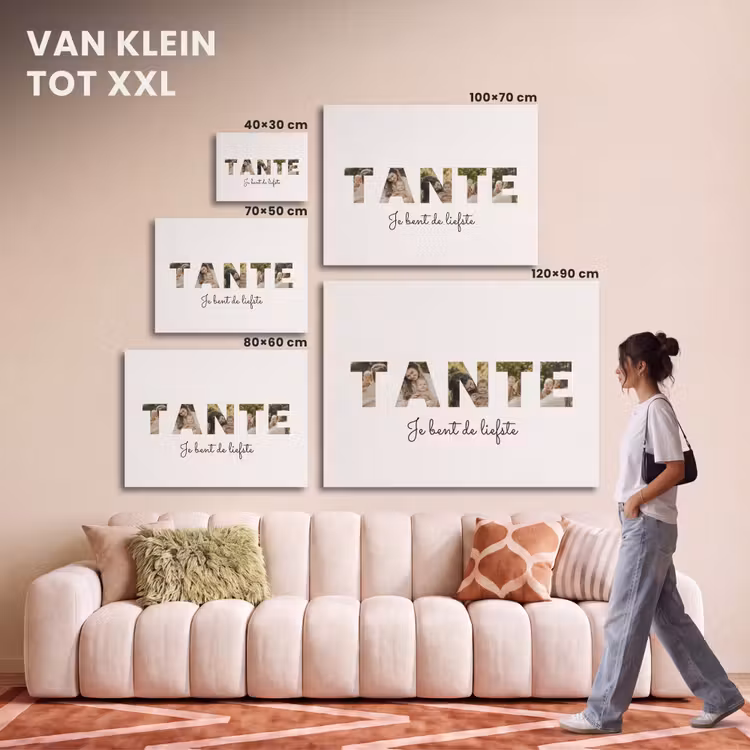 Akoestisch schilderij - Tante - Lettercollage — 7