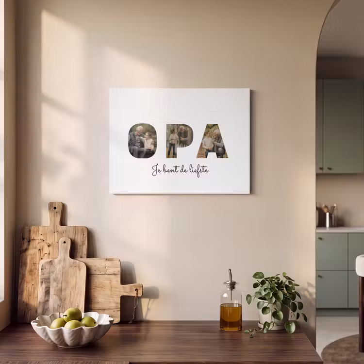 Akoestisch schilderij - Opa - Lettercollage — 4
