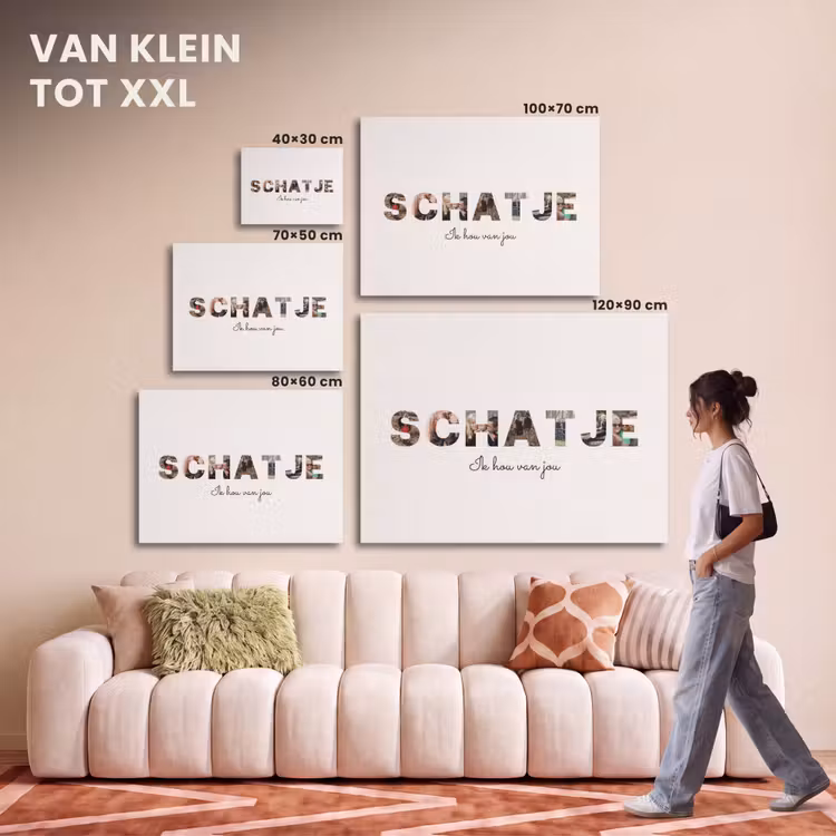 Akoestisch schilderij - Schatje - Lettercollage — 7