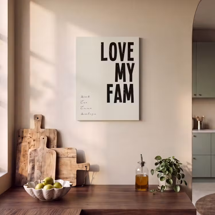 Akoestisch schilderij - Love My Fam — 4