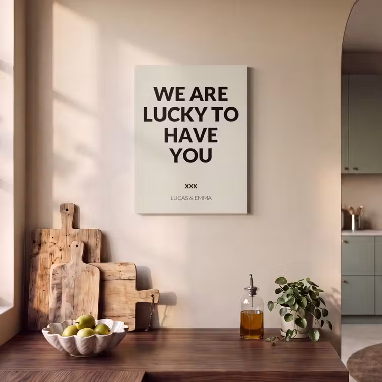 Akoestisch schilderij - We Are Lucky To Have You — 4
