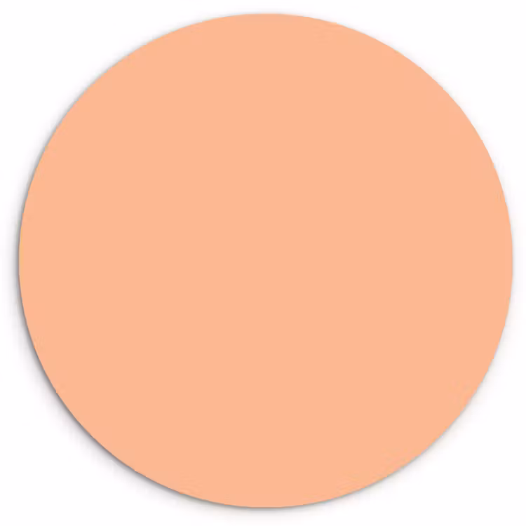 Muurcirkel - Abrikoos - Roze - Pastel - Effen - Kleur — 1