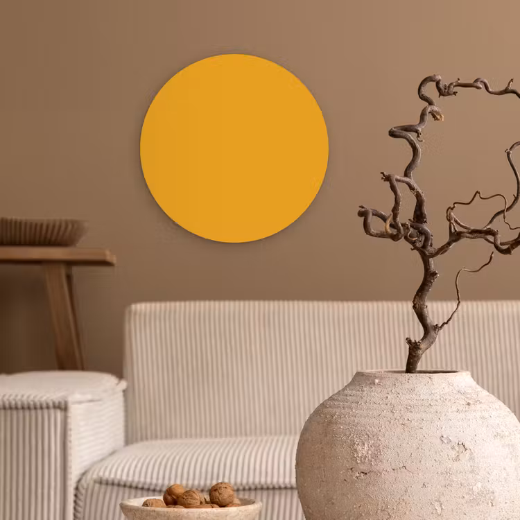 Muurcirkel - Okergeel - Herfst - Interieur — 2