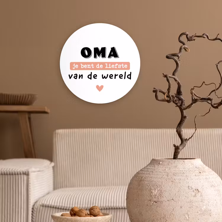 Muurcirkel - Quotes - Oma jij bent de liefste van de wereld - Spreuken - Oma — 2