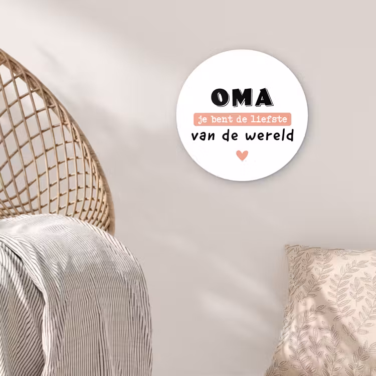 Muurcirkel - Quotes - Oma jij bent de liefste van de wereld - Spreuken - Oma — 5