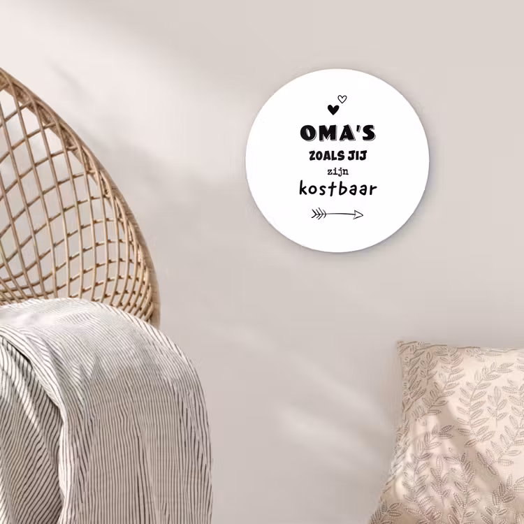 Muurcirkel - Quotes - Oma's zoals jij zijn kostbaar - Spreuken - Oma — 5