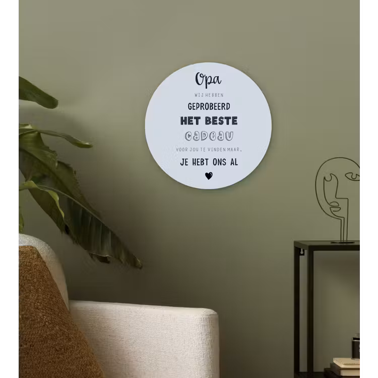 Muurcirkel - Vaderdag kados - Opa - Spreuken - Het beste cadeau - Quote — 3