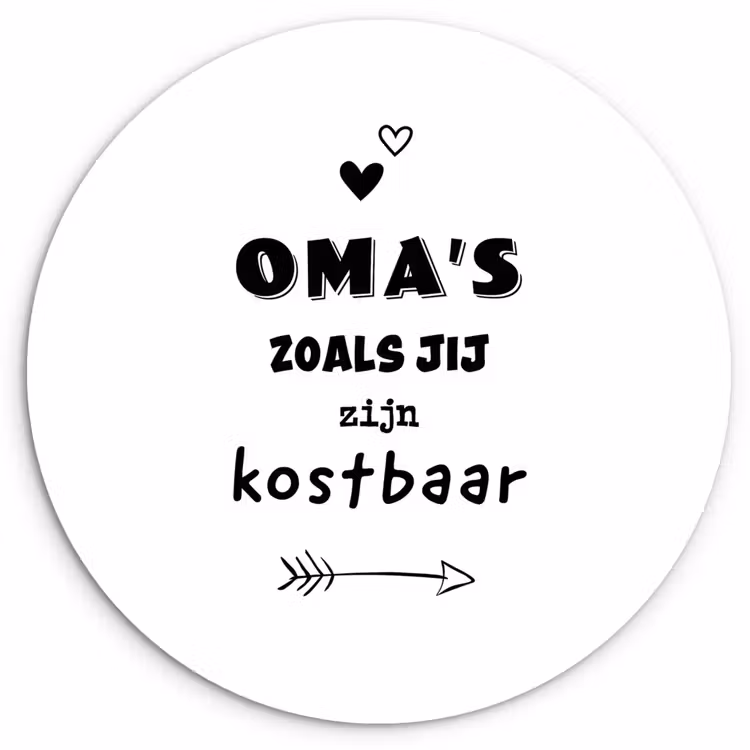 Muurcirkel - Quotes - Oma's zoals jij zijn kostbaar - Spreuken - Oma — 1