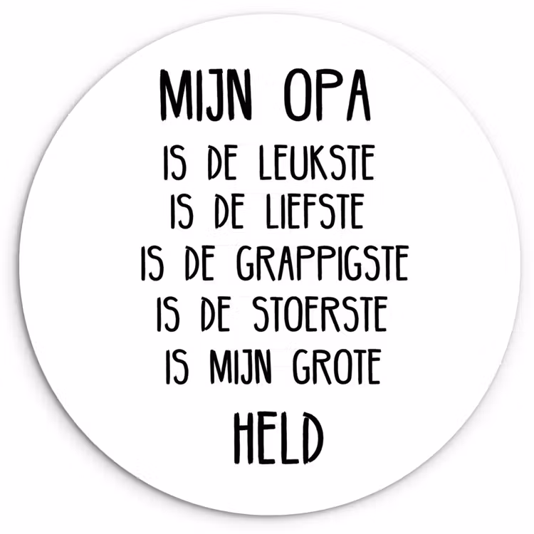 Muurcirkel - Quotes - Mijn opa is mijn grote held - Spreuken - Opa — 1