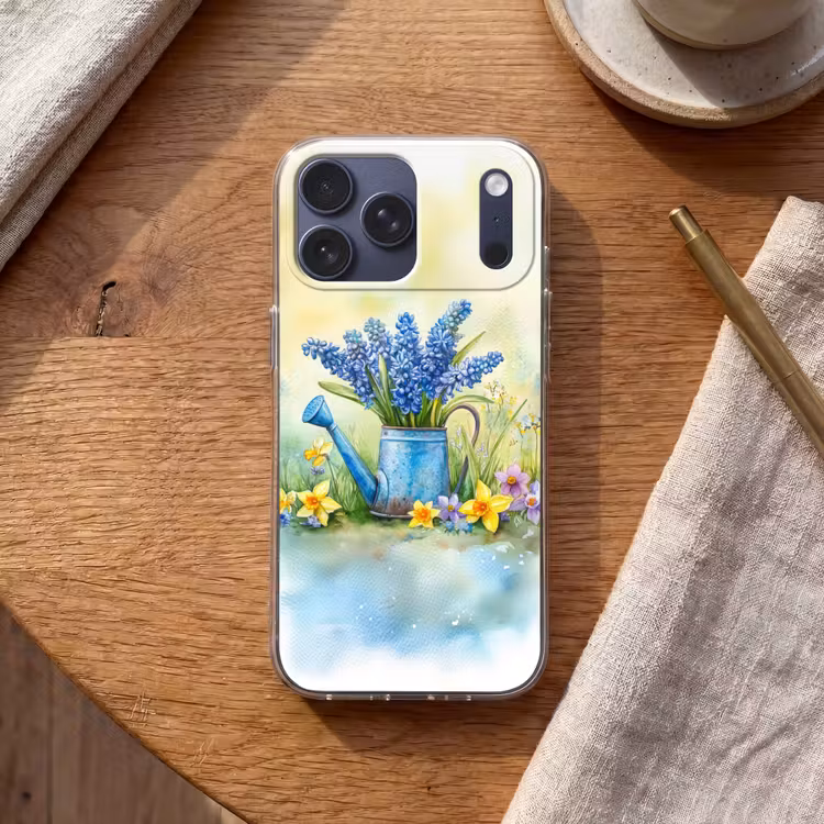 Telefoonhoesje Softcase - Gieter - Lavendel - Bloesems — 2