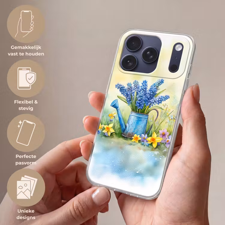 Telefoonhoesje Softcase - Gieter - Lavendel - Bloesems — 4