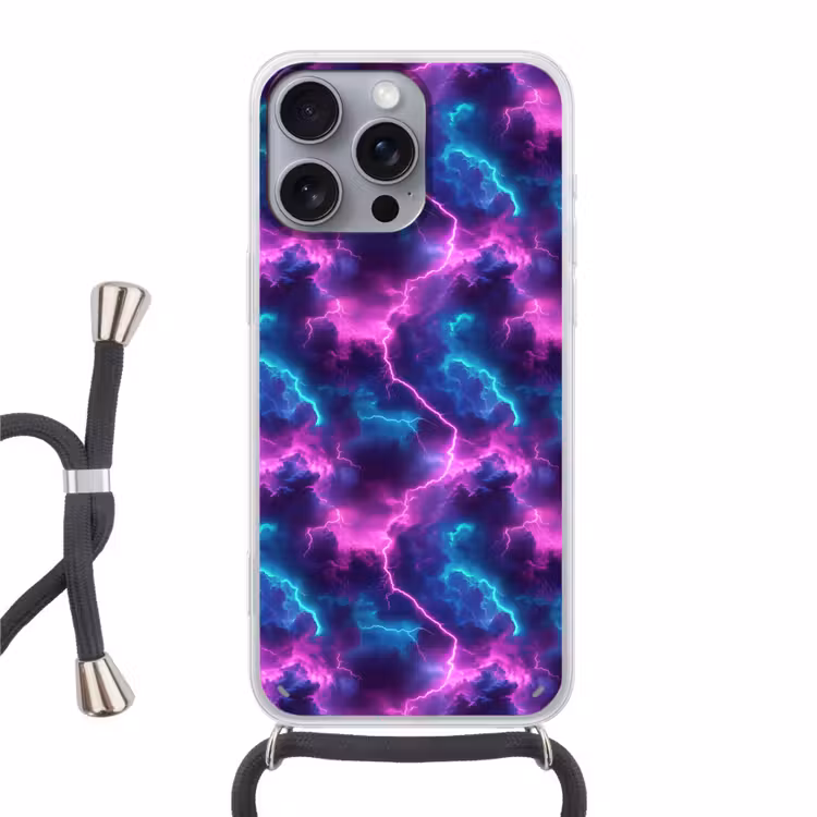 Telefoonhoesje met koord - Elektrisch - Neon - Lucht — 1