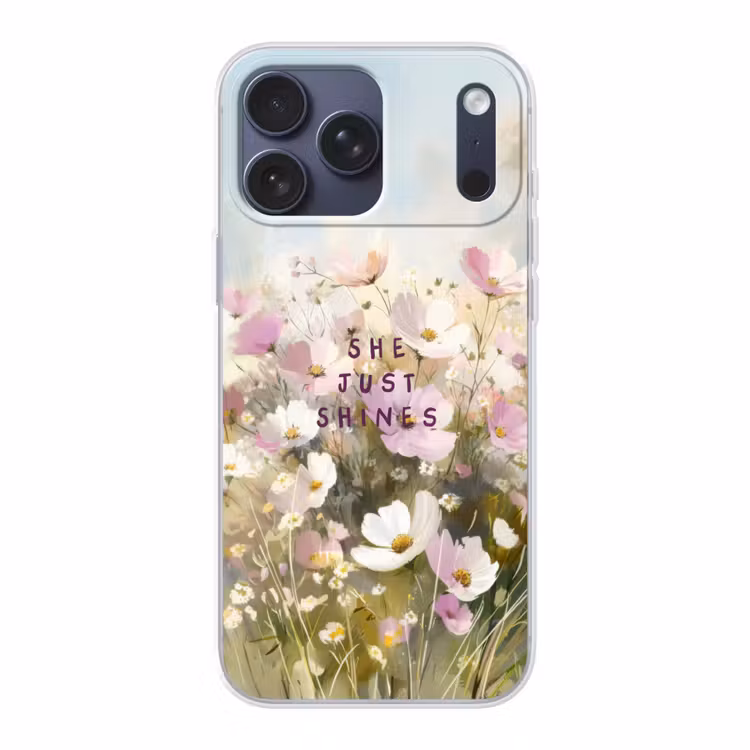 Telefoonhoesje Softcase - Quote - Bloemen - Schilderachtig — 1