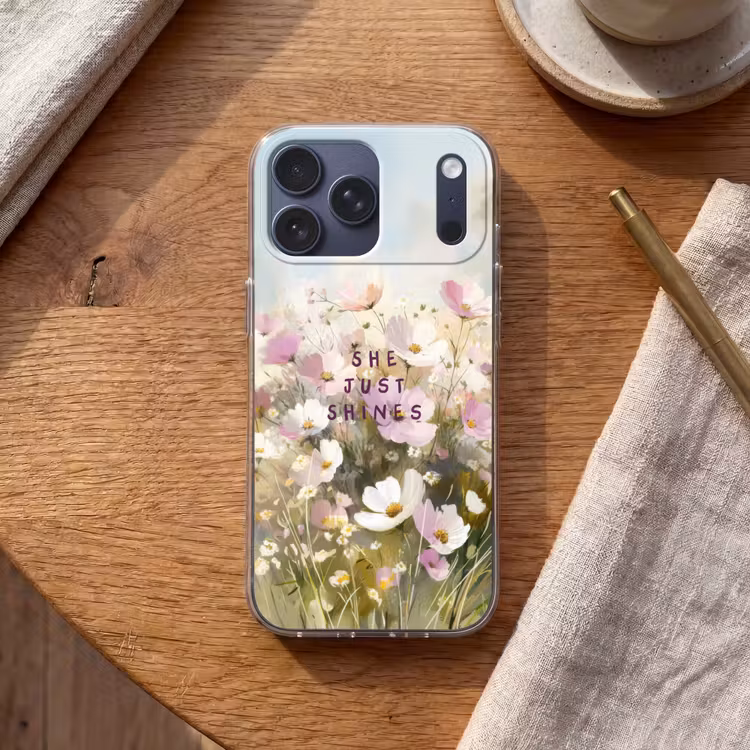 Telefoonhoesje Softcase - Quote - Bloemen - Schilderachtig — 2