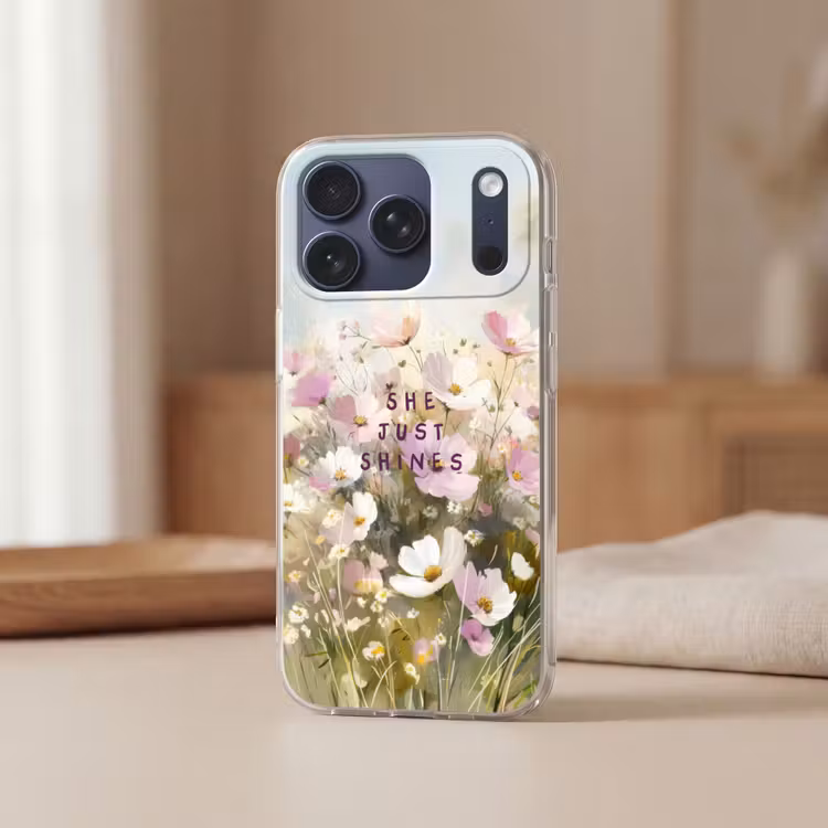 Telefoonhoesje Softcase - Quote - Bloemen - Schilderachtig — 3