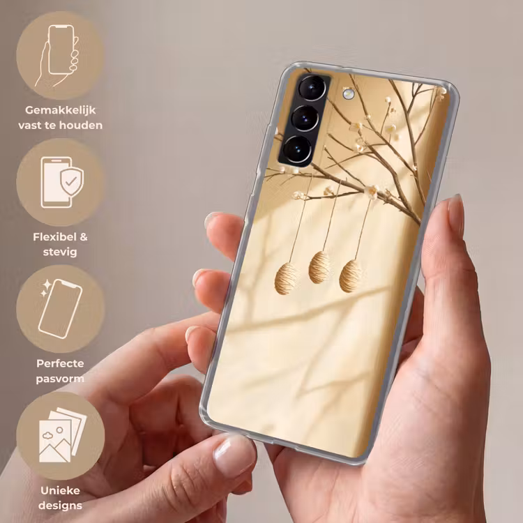 Telefoonhoesje Softcase - Beige - Paastak - Eieren — 3
