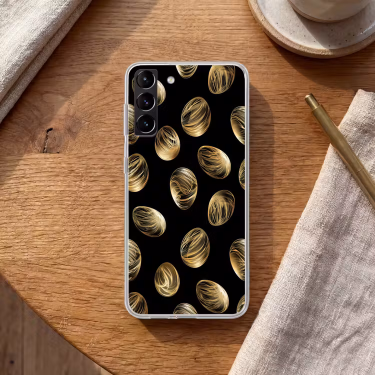 Telefoonhoesje Softcase - Eieren - Goud - Patroon — 1