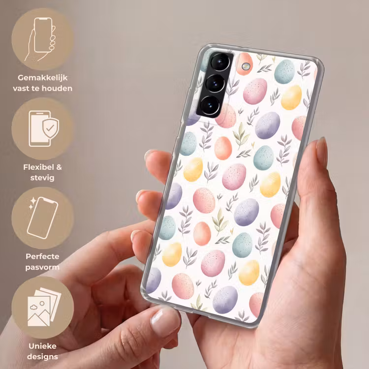 Telefoonhoesje Softcase - Eieren - Kleurrijk - Patroon — 3