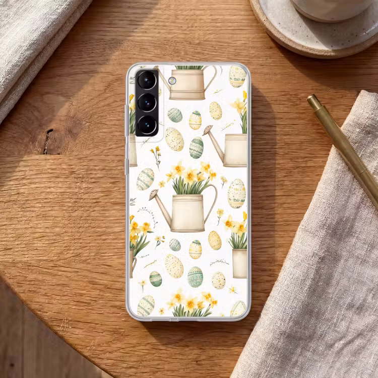Telefoonhoesje Softcase - Gieter - Bloemen - Eieren — 1