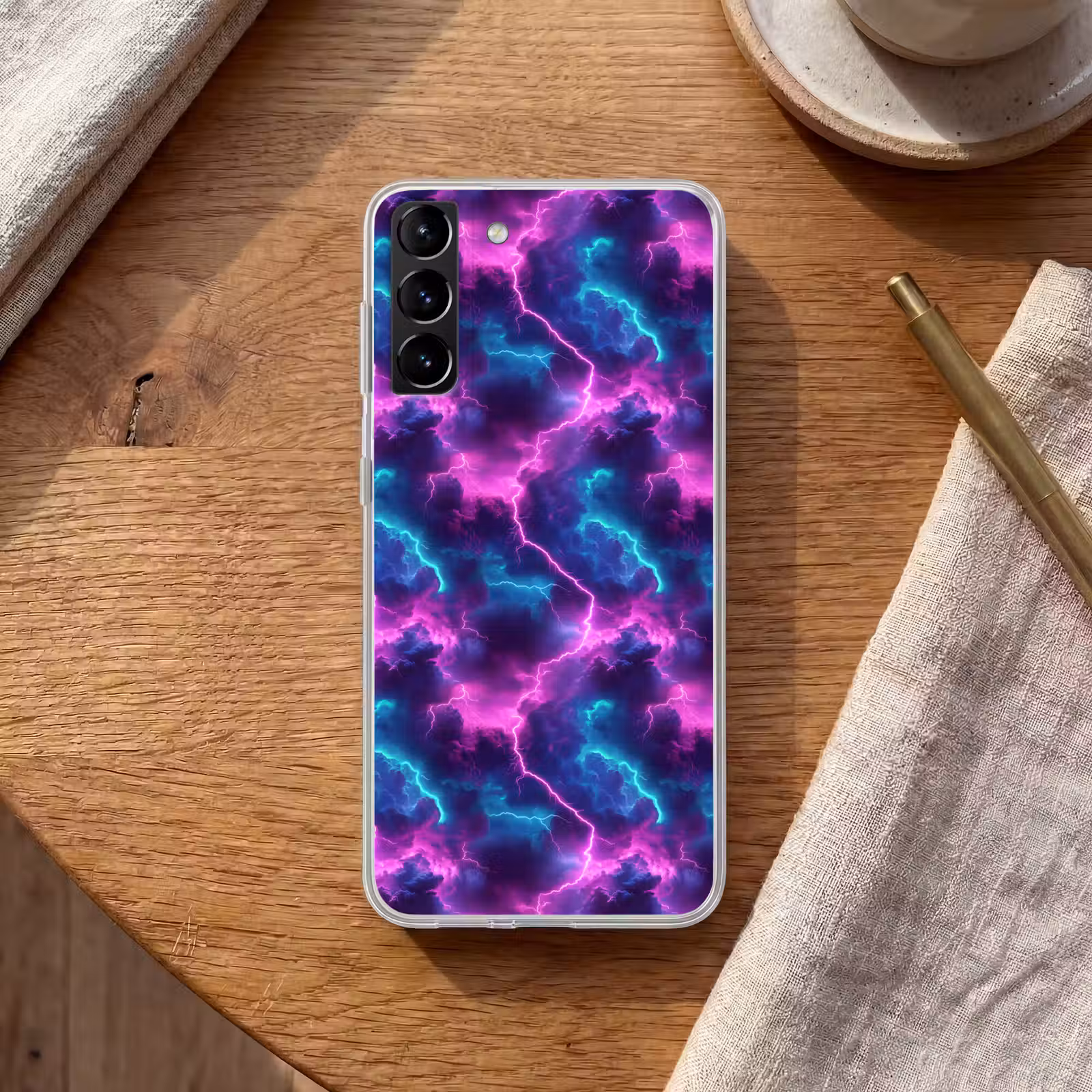 Telefoonhoesje Softcase - Elektrisch - Neon - Lucht — 1